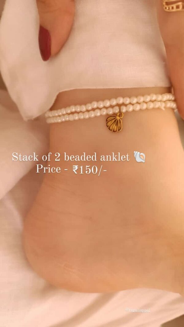 beaded shell anklet