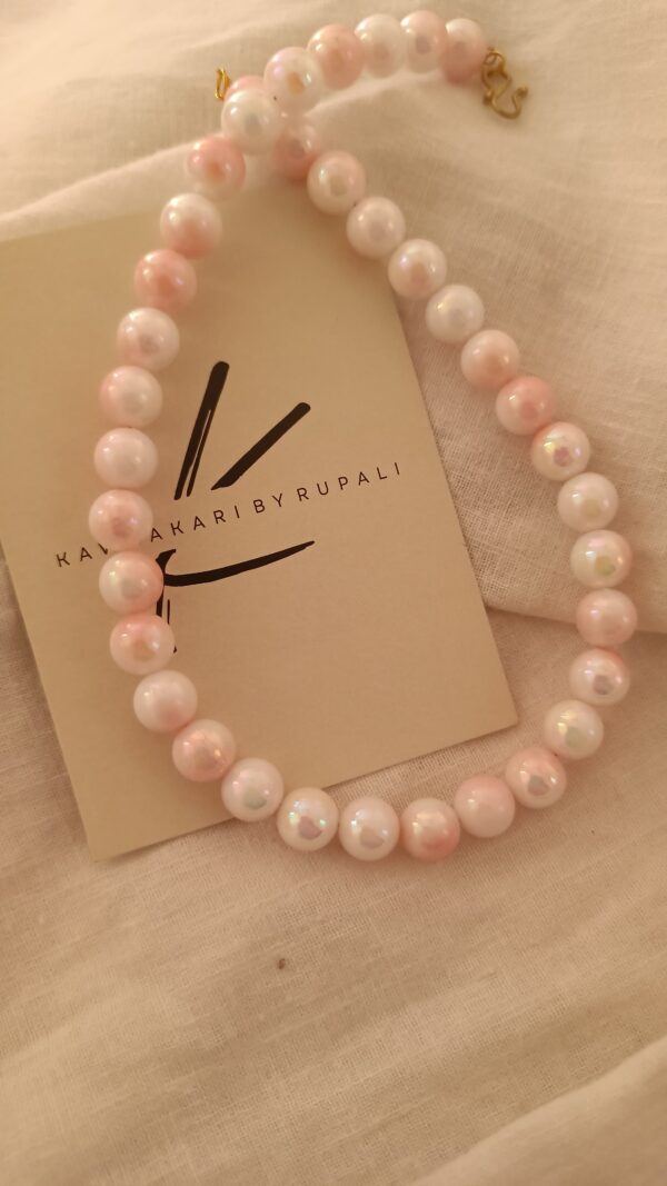 Pink marble necklace combo